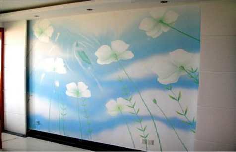 新野画墙绘怎么画好白云的蓬松感？