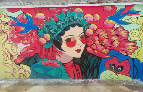 新野墙体彩绘-网红墙