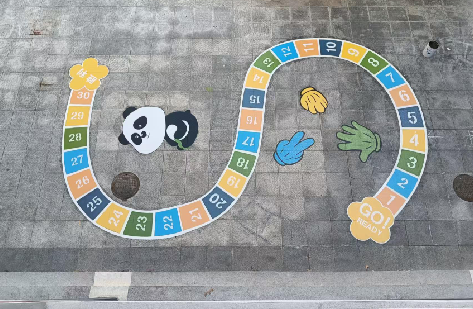 新野地面游戏彩绘