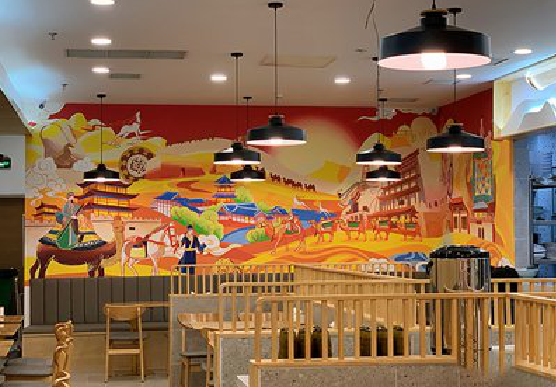 新野商业空间彩绘介绍。