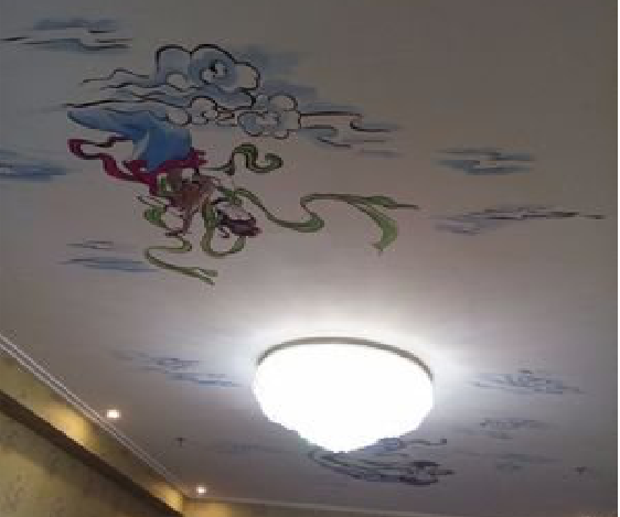 新野如何快速绘制天花板上的手绘墙？